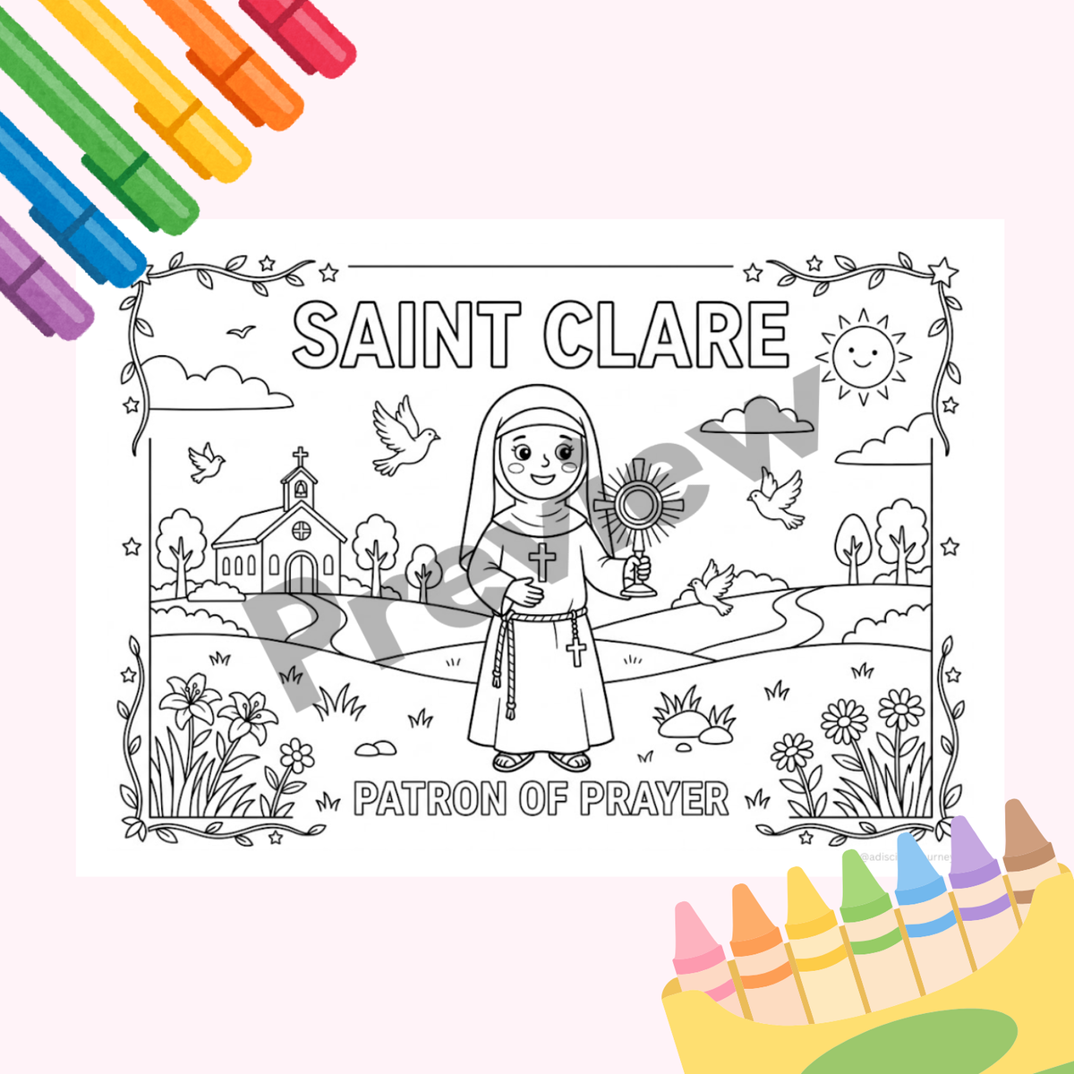 All Saints Day Colouring Pages