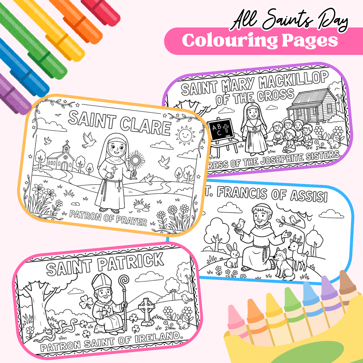 All Saints Day Colouring Pages