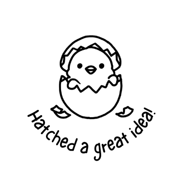 Non-personalised Hatched a great idea! Stamp