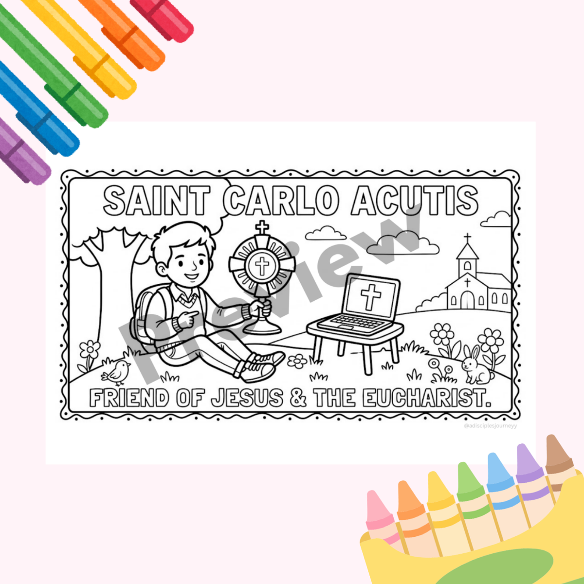 All Saints Day Colouring Pages