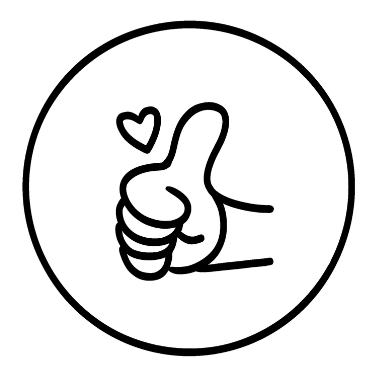 Non-Personalised Hearted Thumbs Up! Stamp