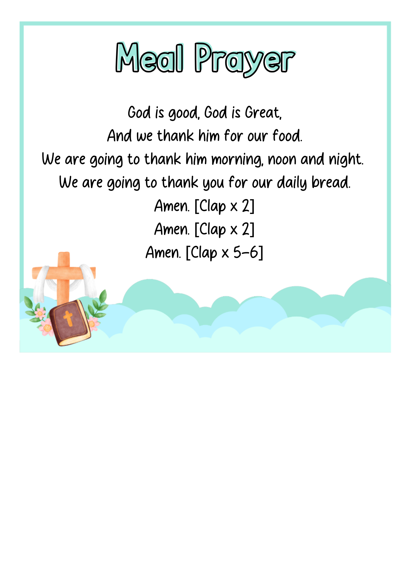 Class Prayers Classroom Display