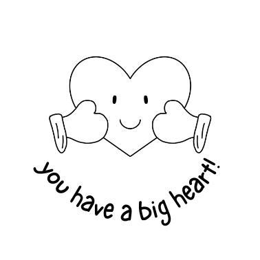 Non-personalised You have a big heart! Stamp
