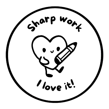 Non-Personalised Sharp Work I Love It! Stamp