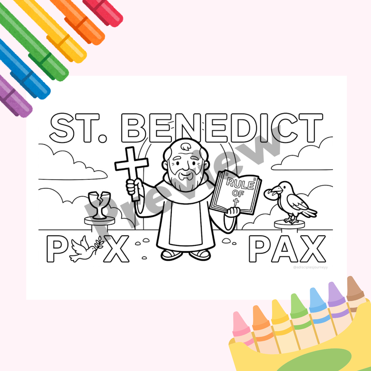 All Saints Day Colouring Pages