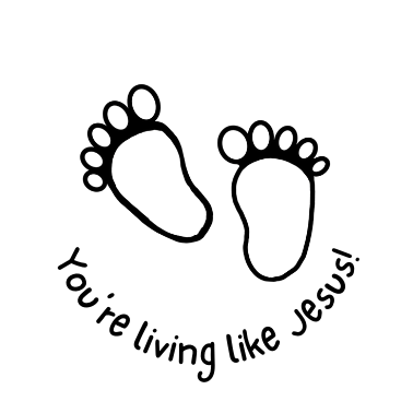 Non-personalised You’re Living Like Jesus! Stamp