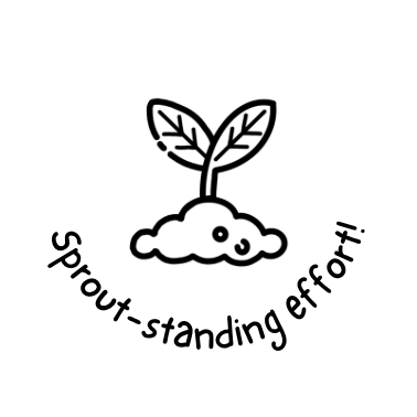 Non-personalised Sprout-standing effort! Stamp