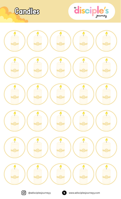 Candle Sticker Sheet