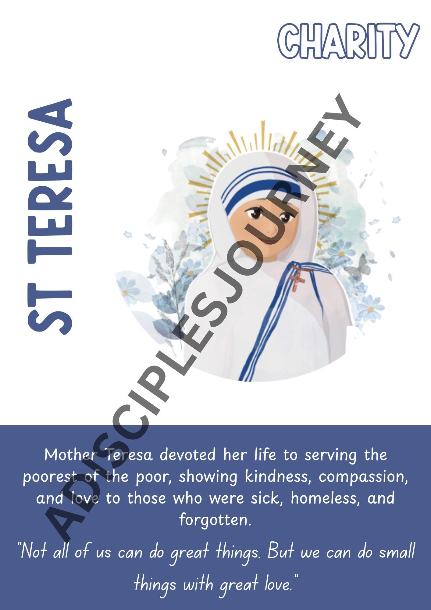 Catholic Saints Classroom Resource Posters